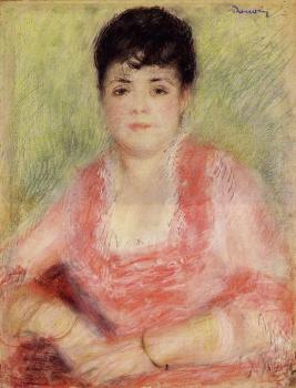 Pierre Auguste Renoir : Portrait of a Woman in a Red Dress
